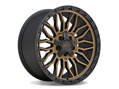 ATW Off-Road Wheels Nile Satin Black with Machined Bronze Face Wheel; 20x10 (76-86 Jeep CJ7)
