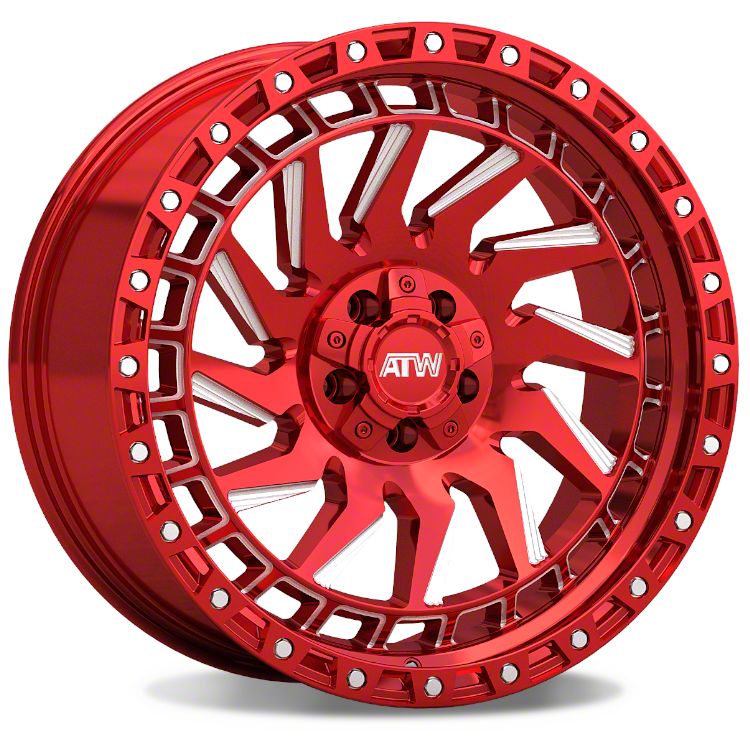 ATW Off-Road Wheels Jeep Wrangler Culebra Candy Red with Milled Spokes