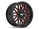 ATW Off-Road Wheels Nile Gloss Black with Red Milled Spokes Wheel; 20x10 (97-06 Jeep Wrangler TJ)