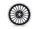 TSW Silverstone Gloss Black with Mirror Cut Lip Wheel; 17x8 (97-06 Jeep Wrangler TJ)