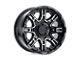 Level 8 Wheels Slingshot Gloss Black with Machined Face Wheel; 17x8.5 (84-01 Jeep Cherokee XJ)