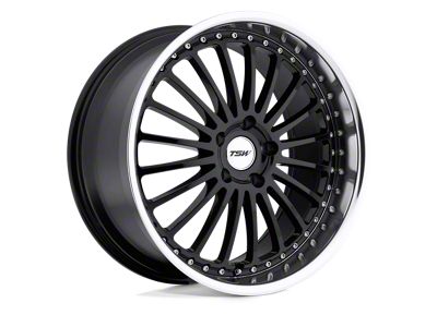 TSW Silverstone Gloss Black with Mirror Cut Lip Wheel; 18x8 (93-98 Jeep Grand Cherokee ZJ)