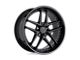 TSW Premio Matte Black with Gloss Black Lip Wheel; 19x9.5 (87-95 Jeep Wrangler YJ)