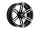 Tuff A.T. T01 Flat Black with Machined Face Wheel; 20x9 (99-04 Jeep Grand Cherokee WJ)