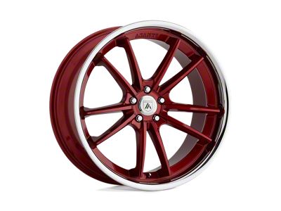 Asanti Sigma Candy Red with Chrome Lip Wheel; 22x10.5 (87-95 Jeep Wrangler YJ)