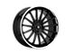 Asanti Beta Gloss Black with Chrome Lip Wheel; 20x10.5 (87-95 Jeep Wrangler YJ)