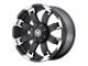 ATX Series Shackle Satin Black with Machined Face Wheel; 18x9 (20-24 Jeep Gladiator JT)