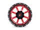 Fuel Wheels Maverick Gloss Red Wheel; 22x12 (20-24 Jeep Gladiator JT)