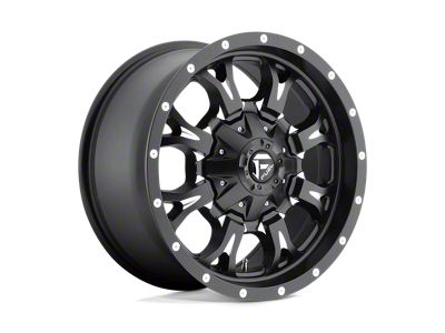 Fuel Wheels Krank Matte Black Milled Wheel; 17x9 (07-18 Jeep Wrangler JK)