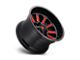 Fuel Wheels Hardline Gloss Black with Red Tinted Clear Wheel; 18x9 (97-06 Jeep Wrangler TJ)