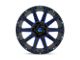 Fuel Wheels Contra Gloss Black with Blue Tinted Clear 5-Lug Wheel; 20x10; -18mm Offset (14-21 Tundra)