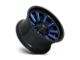 Fuel Wheels Hardline Gloss Black with Blue Tinted Clear Wheel; 18x9 (18-24 Jeep Wrangler JL)