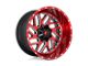 Fuel Wheels Triton Candy Red Milled Wheel; 22x10 (97-06 Jeep Wrangler TJ)