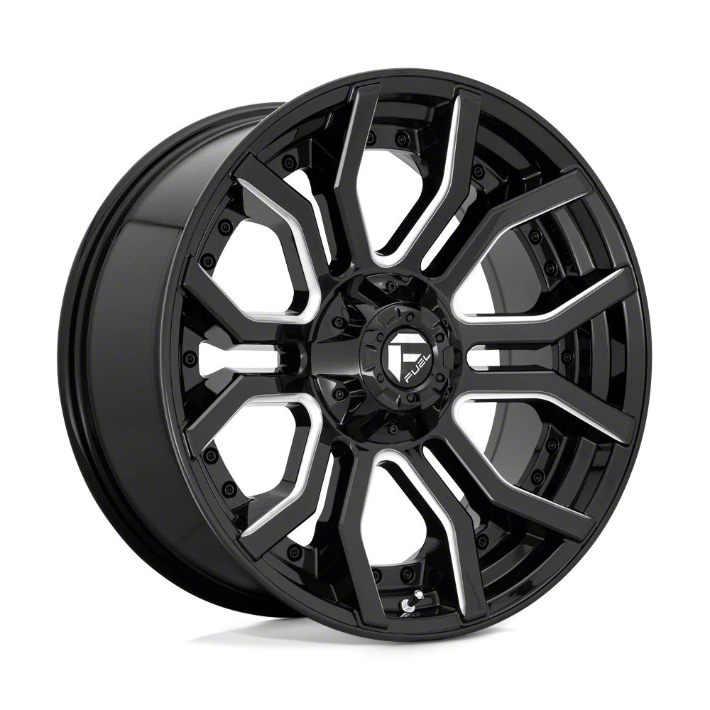 Fuel Wheels Jeep Wrangler Rage Gloss Black Milled Wheel; 20x10 ...