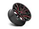 Fuel Wheels Rage Gloss Black with Red Tinted Clear Wheel; 24x12 (18-24 Jeep Wrangler JL)
