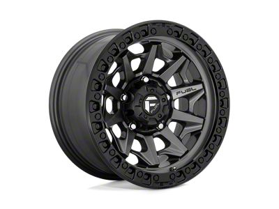 Fuel Wheels Covert Matte Gunmetal with Black Bead Ring Wheel; 16x8 (76-86 Jeep CJ7)