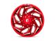 Fuel Wheels Reaction Candy Red Milled Wheel; 20x10 (76-86 Jeep CJ7)