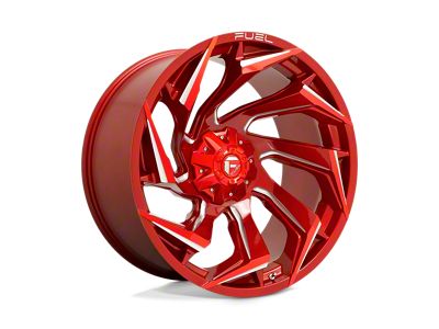 Fuel Wheels Reaction Candy Red Milled Wheel; 24x12 (07-18 Jeep Wrangler JK)