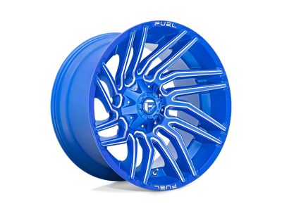 Fuel Wheels Typhoon Anodized Blue Milled Wheel; 22x12 (87-95 Jeep Wrangler YJ)