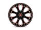 Fuel Wheels Assault Matte Black Red Milled Wheel; 17x8.5 (07-18 Jeep Wrangler JK)