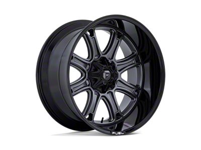 Fuel Wheels Darkstar Matte Gunmetal with Black Lip Wheel; 24x12 (07-18 Jeep Wrangler JK)