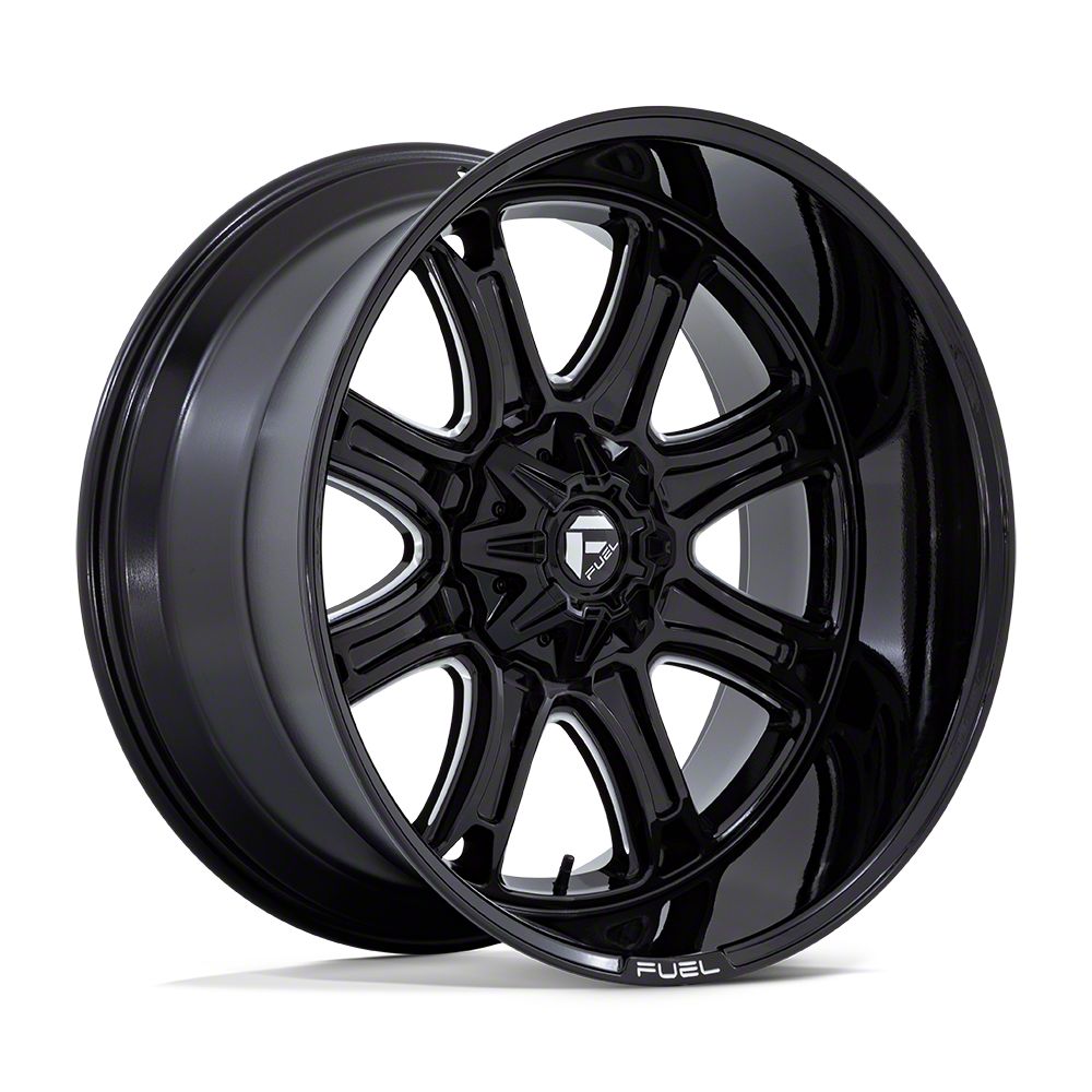 Fuel Wheels Jeep Wrangler Darkstar Gloss Black Milled Wheel; 22x10 ...
