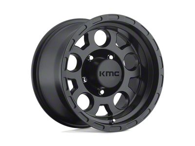 KMC Enduro Matte Black Wheel; 15x7 (84-01 Jeep Cherokee XJ)