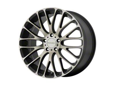 KMC Maze Satin Black with Machined Face and Tinted Clear Wheel; 17x7 (87-95 Jeep Wrangler YJ)