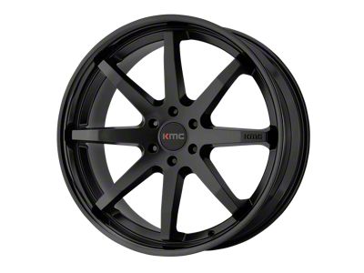 KMC Reverb Satin Black with Gloss Black Lip Wheel; 20x9 (97-06 Jeep Wrangler TJ)