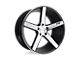 Niche Milan Gloss Black Brushed Wheel; 22x9 (87-95 Jeep Wrangler YJ)