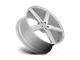 Niche Milan Gloss Silver Machined Wheel; 18x8 (97-06 Jeep Wrangler TJ)