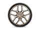 Niche Vice Matte Bronze with Black Bead Ring Wheel; 19x8.5 (87-95 Jeep Wrangler YJ)