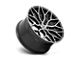 Niche Mazzanti Gloss Black Brushed Face Wheel; 22x10 (97-06 Jeep Wrangler TJ)