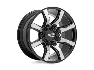 Moto Metal Spider Gloss Black Machined Wheel; 20x10 (07-18 Jeep Wrangler JK)