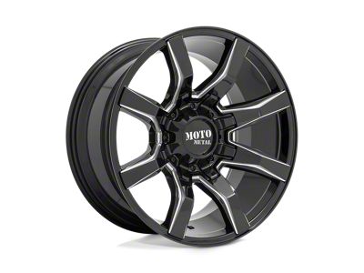 Moto Metal Spider Gloss Black Milled Wheel; 20x10 (18-24 Jeep Wrangler JL)