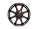 Moto Metal MO970 Gloss Black Milled with Red Tint and Moto Metal On Lip Wheel; 20x10 (22-24 Jeep Grand Cherokee WL)