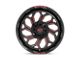 Moto Metal MO999 Gloss Black Milled with Red Tint Wheel; 20x10 (20-24 Jeep Gladiator JT)