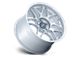 Motegi Tsubaki Hyper Silver with Machined Lip Wheel; 19x9.5 (97-06 Jeep Wrangler TJ)