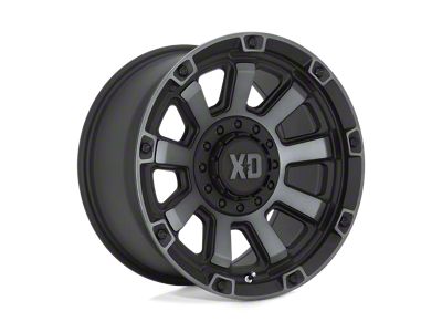 XD Gauntlet Satin Black with Gray Tint Wheel; 20x10 (20-24 Jeep Gladiator JT)