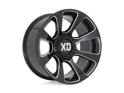 XD Reactor Gloss Black Milled 5-Lug Wheel; 20x9; 18mm Offset (07-13 Tundra)