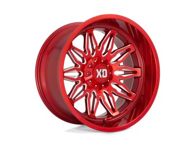 XD Gunner Candy Red Milled Wheel; 22x12 (07-18 Jeep Wrangler JK)