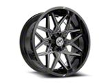 XF Offroad XF-238 Gloss Black and Milled 5-Lug Wheel; 17x9; 0mm Offset (09-18 RAM 1500)