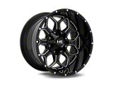 Hardrock Offroad H711 Gloss Black Milled Wheel; 20x9; 0mm Offset (11-21 Jeep Grand Cherokee WK2)