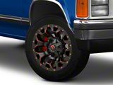 Fuel Wheels Assault Matte Black Red Milled 5-Lug Wheel; 17x9; 1mm Offset (87-90 Dakota)