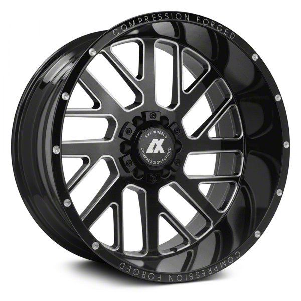 Axe Wheels Jeep Wrangler AX2.0 Gloss Black Milled Wheel; 22x12; -44mm ...