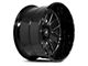 Axe Wheels AX6.0 Gloss Black Milled Wheel; 22x12; -44mm Offset (07-18 Jeep Wrangler JK)