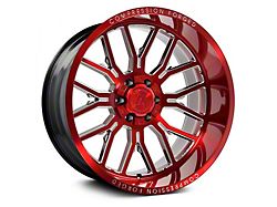 Axe Wheels AX6.2 Candy Red Wheel; 22x12; -44mm Offset (20-23 Jeep Gladiator JT)