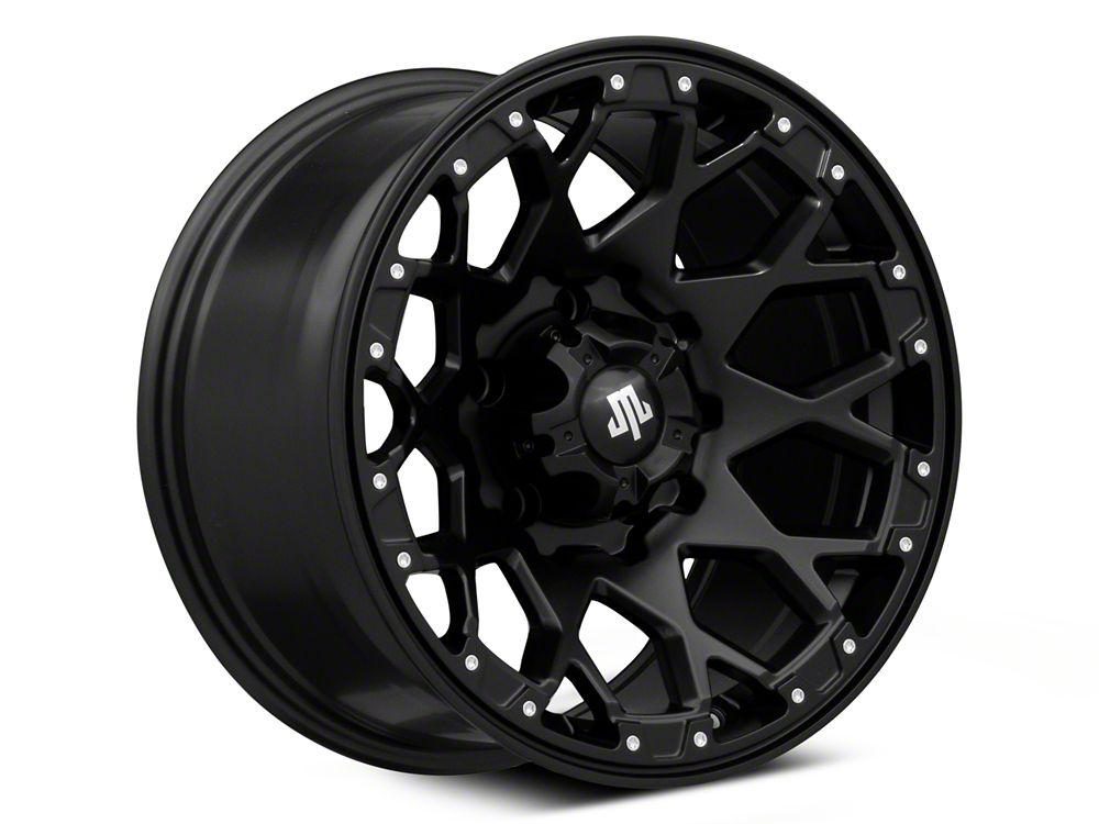 Mammoth Vex Satin Black Machined 5-Lug Wheel; 17x9; -6mm Offset (05-11 ...