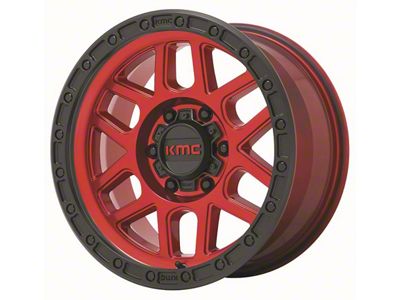 KMC Mesa Candy Red with Black Lip 6-Lug Wheel; 18x9; 18mm Offset (05-21 Frontier)