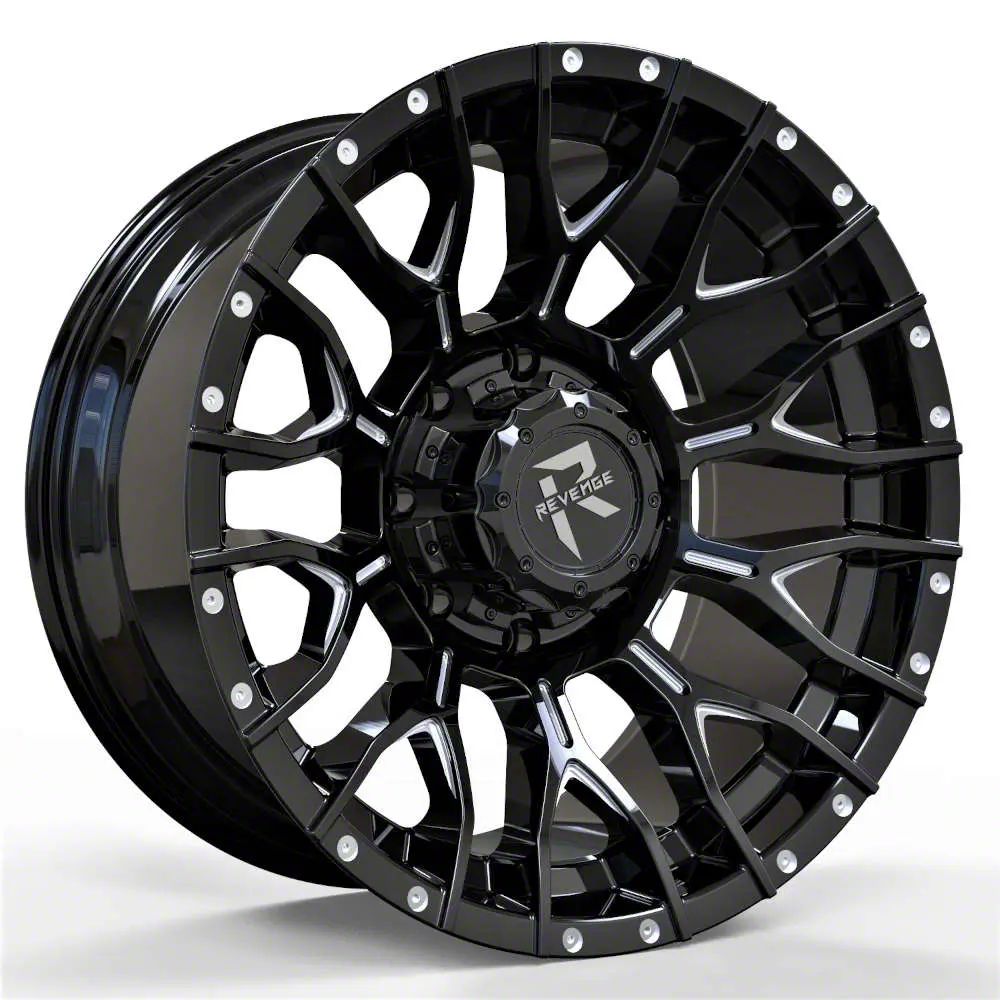 Revenge OffRoad Wheels Jeep Wrangler RV201 Black and Milled Wheel